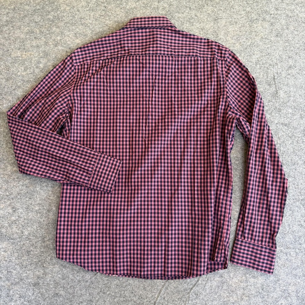 UNTUCKit Shirt Mens Large Pink Blue Check Button Up Long Sleeve Purato 41257 - Picture 7 of 7